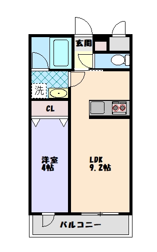 ＪＲ仙石線 榴ケ岡駅 徒歩7分 3階建 築9年の間取り写真