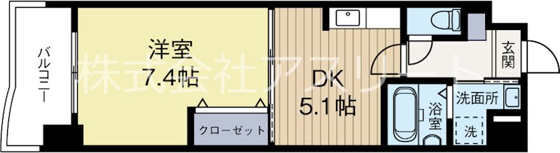 ＪＲ篠栗線 柚須駅 徒歩15分 10階建 築20年の間取り写真