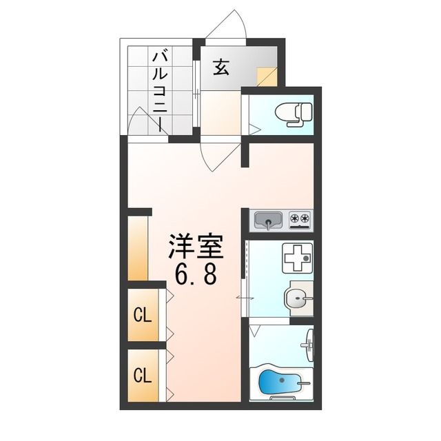 南海本線 堺駅 徒歩20分 4階建 築3年の間取り写真