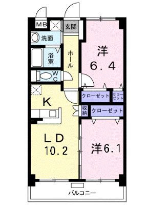 地下鉄七隈線 次郎丸駅 徒歩25分 4階建 築19年の間取り写真