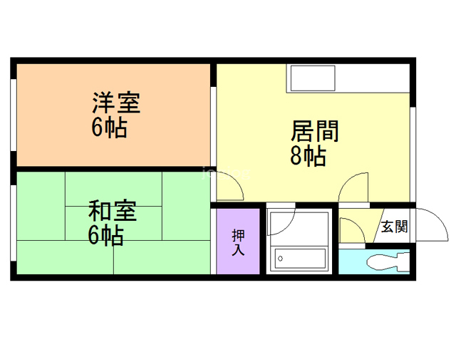 蘭ハイツの間取り