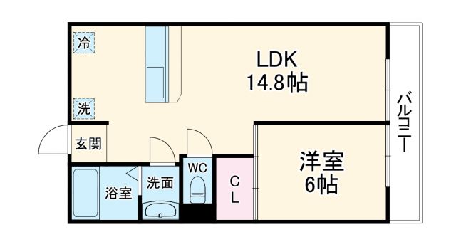 名古屋市守山区大森のマンションの間取り