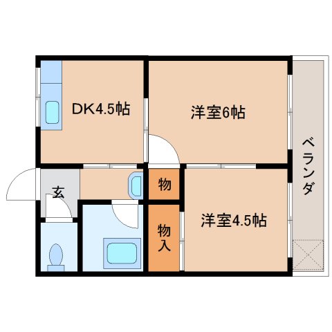 静岡県静岡市清水区折戸４（マンション）の賃貸物件の間取り
