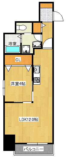 広島市南区京橋町のマンションの間取り