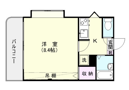 鹿児島市下荒田のマンションの間取り