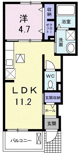 大垣市和合本町のアパートの間取り