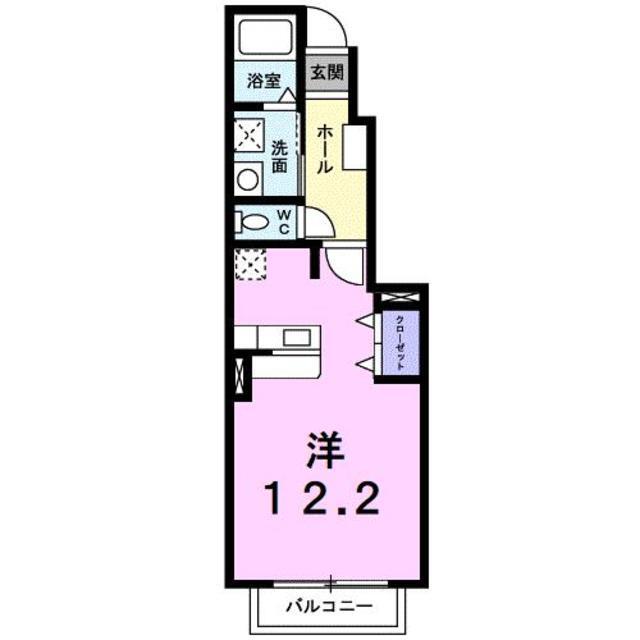 松山市谷町のアパートの間取り