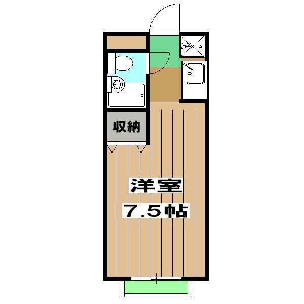 京都市右京区嵯峨明星町のマンションの間取り