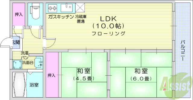 ファミール愛宕の間取り