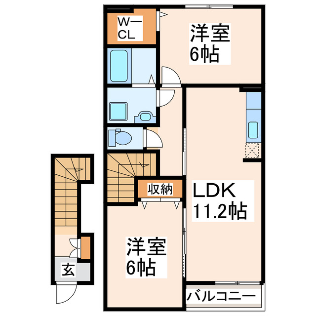 上益城郡御船町大字木倉のアパートの間取り