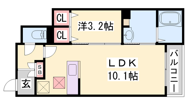 小野市黒川町のアパートの間取り