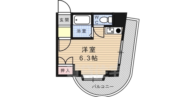 神戸市灘区稗原町のマンションの間取り