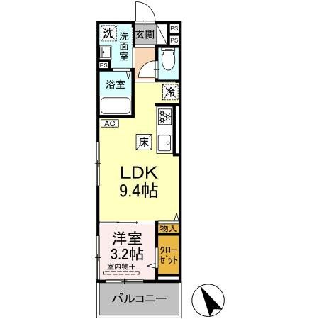 【藤沢市高倉のアパートの間取り】