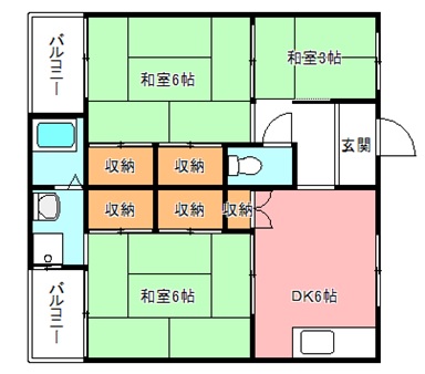 ビレッジハウス加賀田の間取り