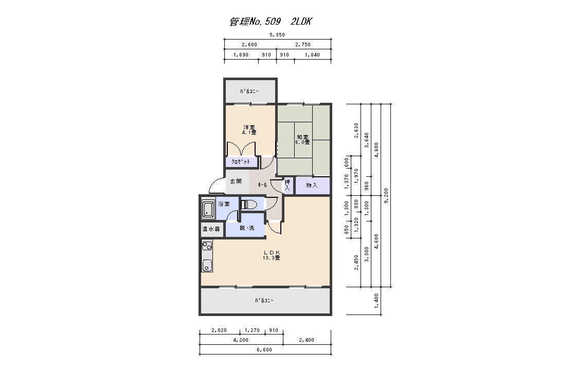 ハイツ弥風の間取り