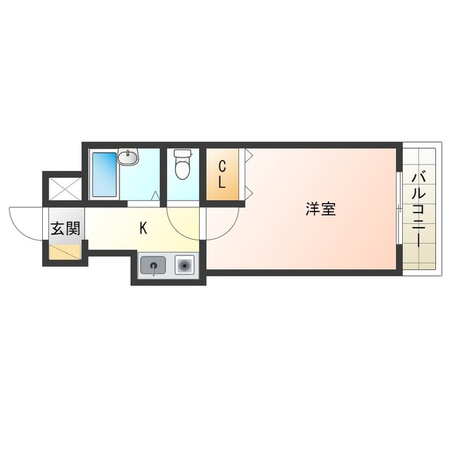 大阪市西淀川区大野のマンションの間取り