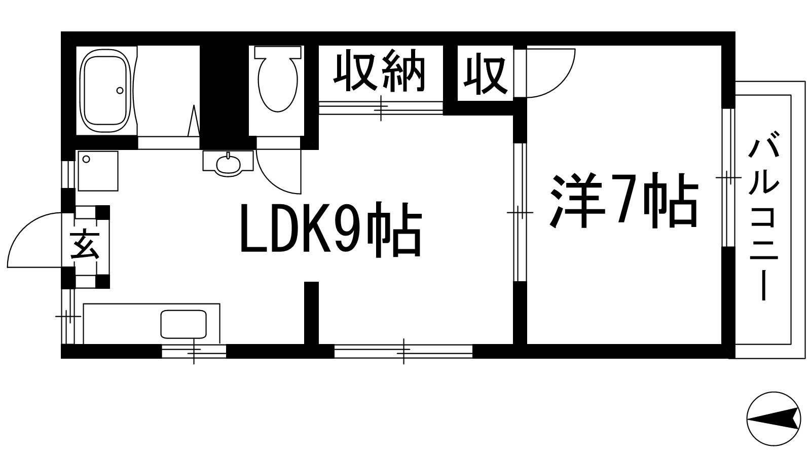 【川西市東多田のアパートの間取り】