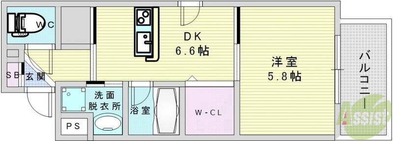 アザレア梅田の間取り