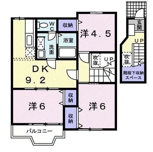 【福知山市石原のアパートの間取り】