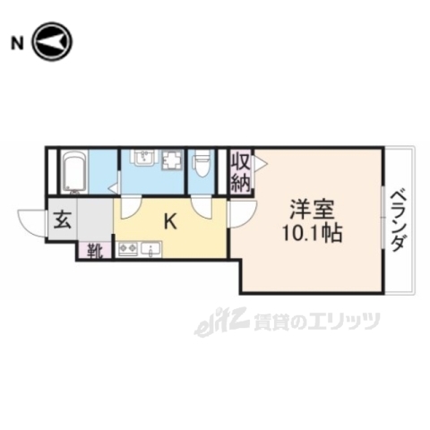 米原市梅ケ原のアパートの間取り