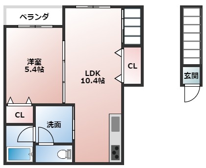 TJ本脇A棟の間取り