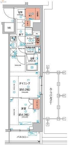 ハーモニーレジデンス東京羽田スカイブリッジの間取り