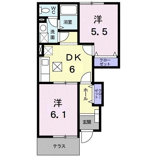 リヴィエールＡの間取り