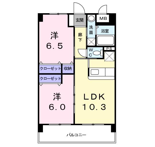 エヴァーグリーンＮの間取り