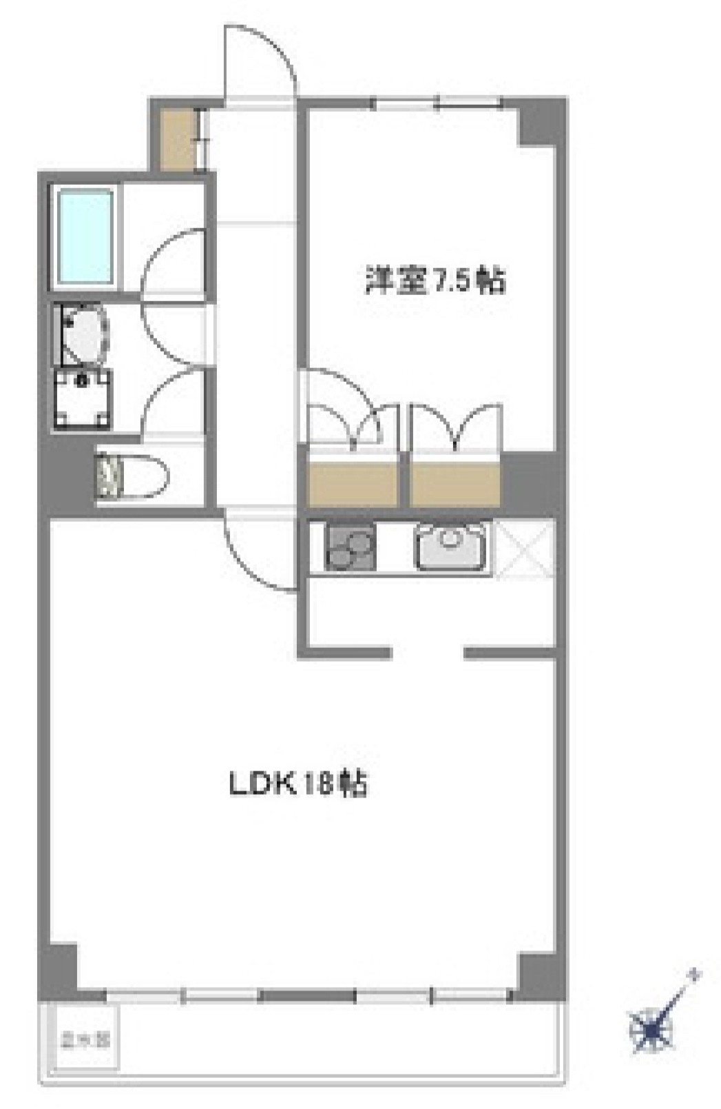 渋谷区代官山町のマンションの間取り