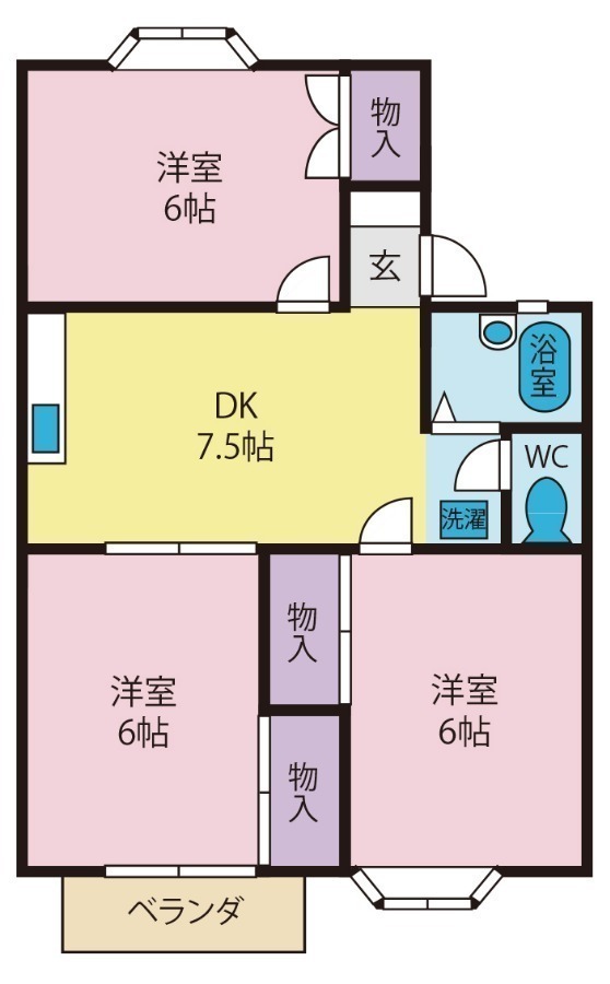 ホウレン荘1号館の間取り