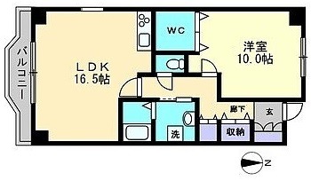 倉敷市昭和のマンションの間取り