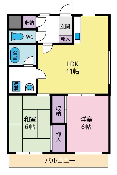 マンションマルブンAの間取り