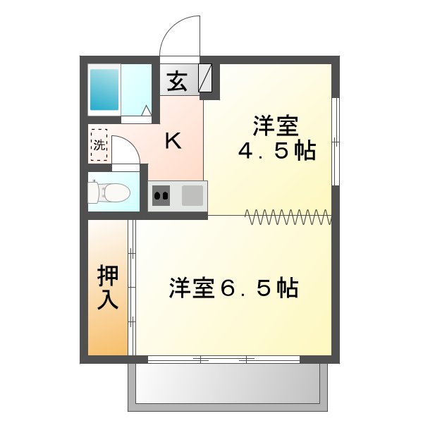 アーバンウェーブ岩成台の間取り