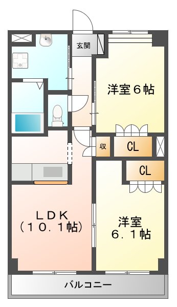 エルピスハイム Ａの間取り