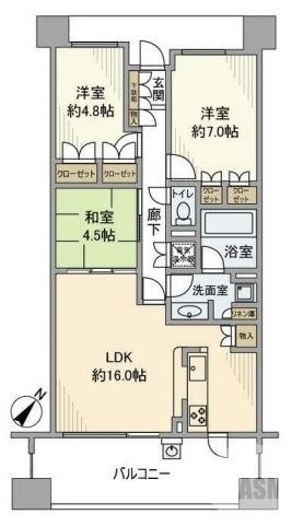 堺市堺区戎島町のマンションの間取り