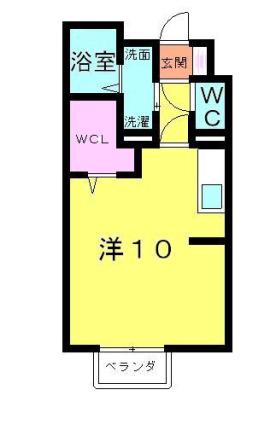 大津市和邇高城のアパートの間取り