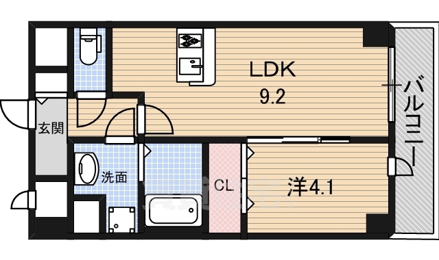 堺市堺区材木町東のマンションの間取り