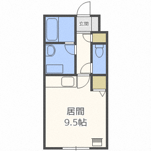 札幌市中央区南十一条西のマンションの間取り