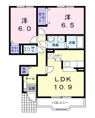 高島市今津町大供のアパートの間取り