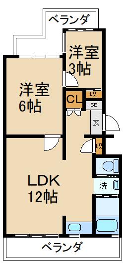 渚マンションの間取り