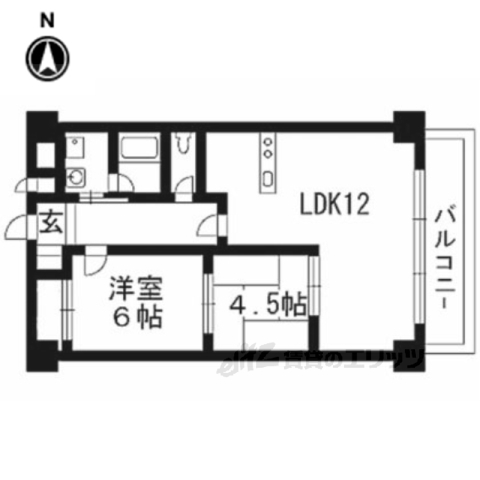 グレースコート洛の間取り