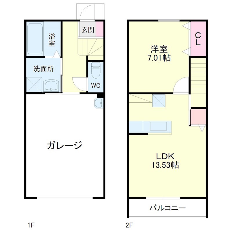 ガレージルビナスの間取り