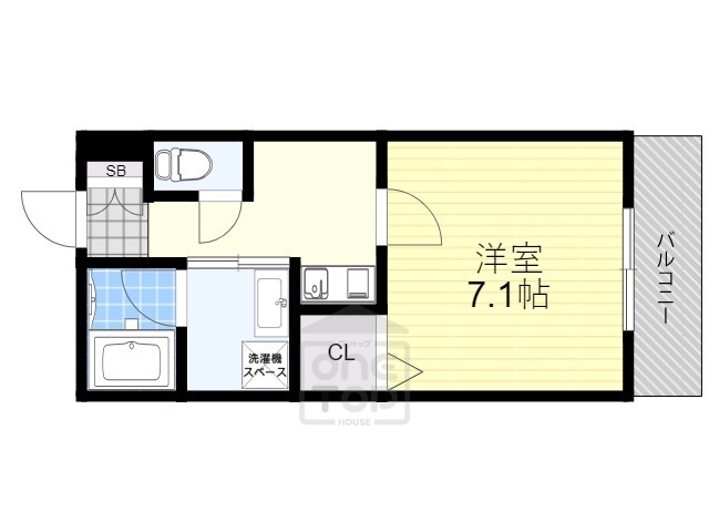 茨木市中穂積のマンションの間取り