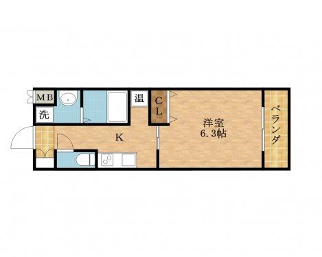 【大阪市城東区関目のマンションの間取り】