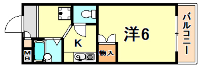 神戸市須磨区須磨浦通のマンションの間取り