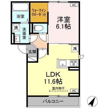 （仮）Ｄ－ＲＯＯＭ柳町の間取り