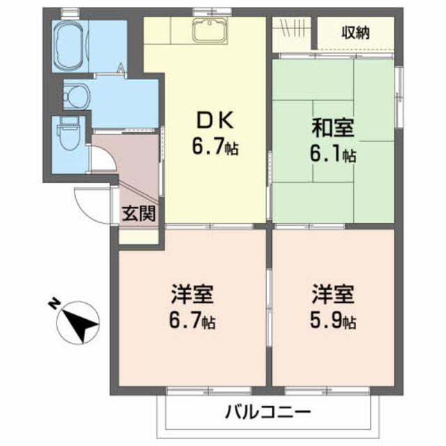 ビューパレスＢの間取り