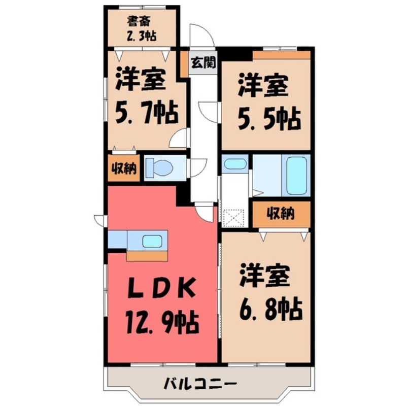 アイランド Aの間取り