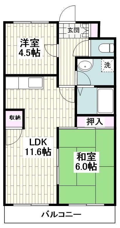 鎌倉市岩瀬のマンションの間取り