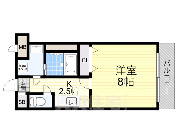 大阪市住吉区我孫子のマンションの間取り